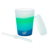 ilipint: ilicone Kids 8oz traw Tumblers: 2 Pack - Moon Beam & un