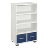 Kids Toy Storage Children Bookcase with Drawers White/Blue White