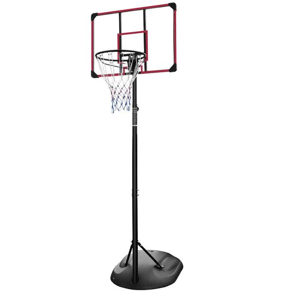 Portable Basketball Hoop Stand Height Adjustable Black Iron