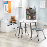 Kids Table and Chair Set Black Grey White Modern Contemporary