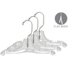 10 Inch Clear Plastic Baby Top Hanger with Notches and Swivel Hook Box