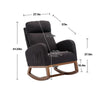 Modern Comfortable Nursery Rocking Chair for Living Room Black