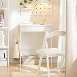 Computer Desk Workstation Writing Children Teenagers White Modern Contemporary Rectangular MDF Wood Finish