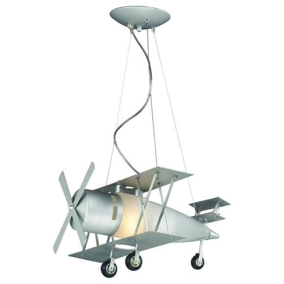 Silver Airplane Kid's Lighting Steel