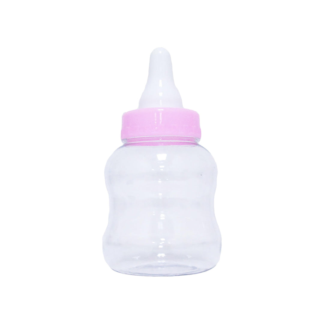 Set of 6 Pink Plastic Baby Milk Bottle Piggy Bank Shower Party Candy