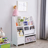 Kids Bookcase with Toy Storage White Modern Contemporary MDF Wood