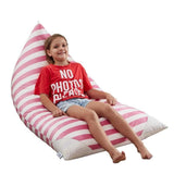 Loungie Bean Bag Covers Pink Microfiber 55"x35" Microfiber Storage