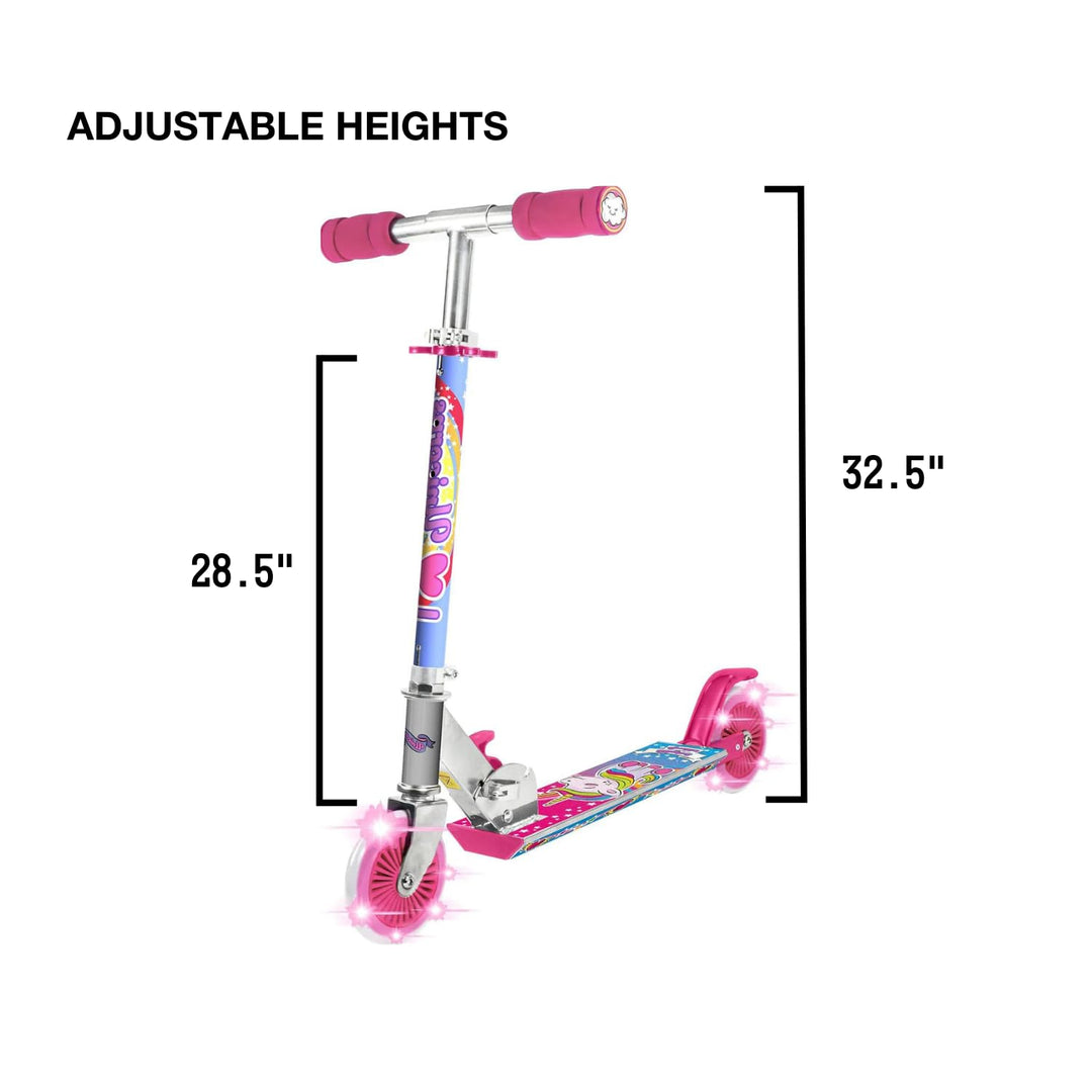 Ozbozz Unicorn Magical Sparkles Scooter with Flashing