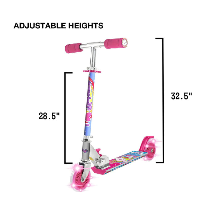 Ozbozz Unicorn Magical Sparkles Scooter with Flashing