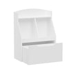 Kids Bookshelf with Drawer and Wheels White Modern Contemporary