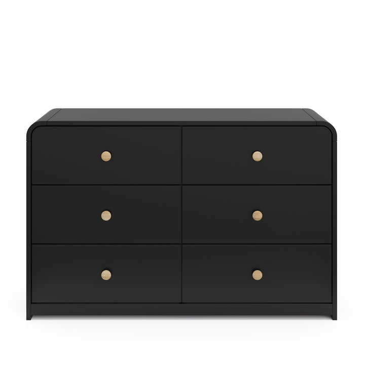 Storkcraft Santos 6 Drawer Dresser (Black) Dresser for Nursery