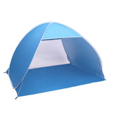 2-3 Person Beach Tent Pop Up Sun Shelter Blue Nylon Includes Carry Bag