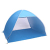 2-3 Person Beach Tent Pop Up Sun Shelter Blue Nylon Includes Carry Bag