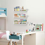 Wall Bookshelves for Kids 4" d X 32" w 3.8" h White