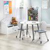 Kids Bookshelf Grey White Modern Contemporary Transitional MDF Painted