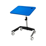 Kids Sit-Stand Mobile Student Desk Adjustable 31-38" Blue Modern Contemporary Polypropylene Polished Ergonomic