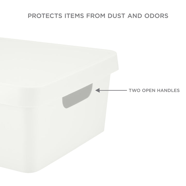 Simplify 25924-WHITE Vinto Storage Box | Stackable | Home