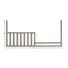 54" Wide Modern Wood Toddler Rail Gray