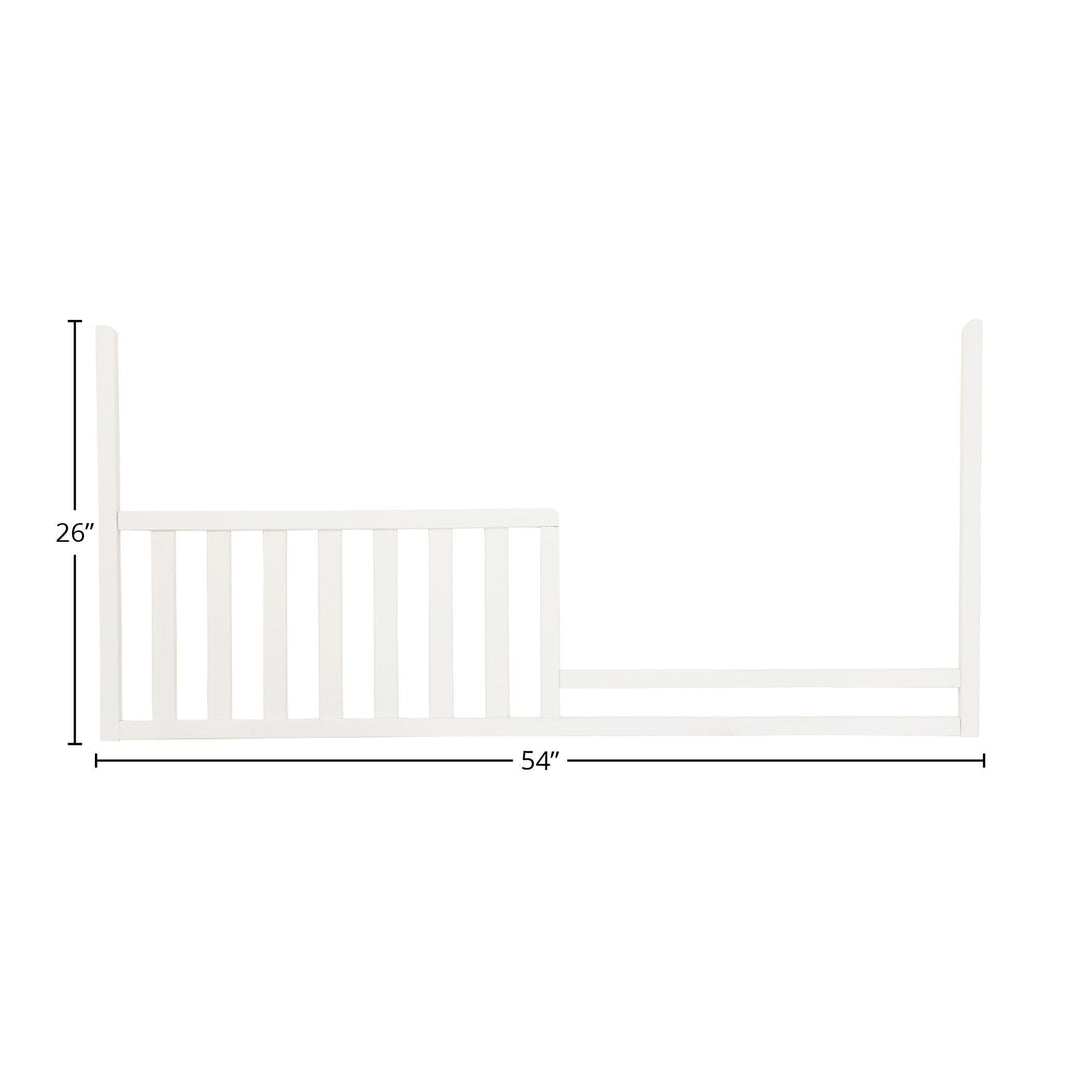 54" Modern Wide Toddler Rail White Contemporary