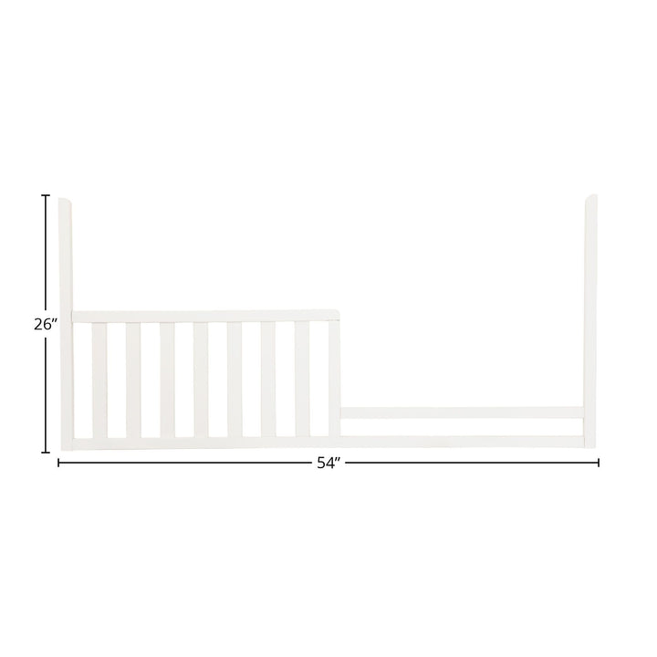 54" Modern Wide Toddler Rail White Contemporary