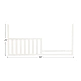 54" Modern Wide Toddler Rail White Contemporary