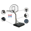 Portable Basketball Hoop 3.1ft to 4.7ft Height-Adjustable System