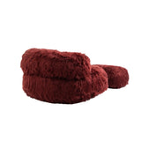 Bean Bag Chair Fur Lazy Sofa Footstool Comfort Lounger High Back Couch