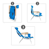 Kuke Portable Folding High Strength Beach Chair with Adjustable