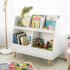 Children Kids Bookcase Storage Display Rack Organizer Holder White