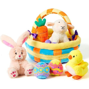 7 Pcs Easter Plush Toy Basket Stuffers Multi Color Cotton