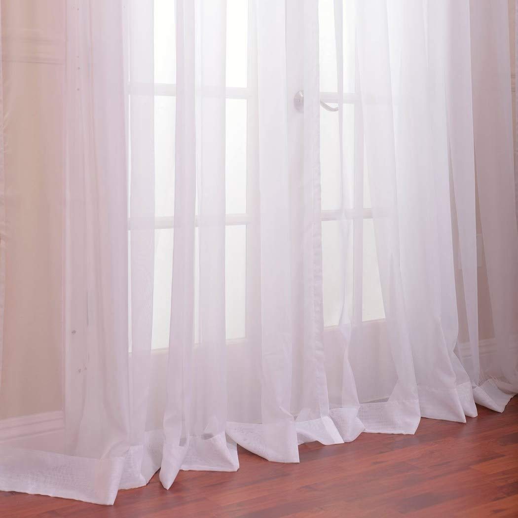 Exclusive Fabrics Extra Wide White Voile Sheer Curtain Panel (1 Panel)