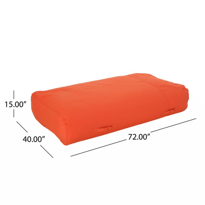 Water Resistant 6'x3' Lounger Bean Bag Coral Orange Modern