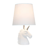 Simple Designs LT1078-BLU-LB 15.5" Sparking Glitter Unicorn Table Lamp