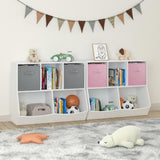 Kids Bookcase with ollapsible Fabric Drawers hildren's Toy Storage