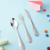 and Berries Stainless Steel Kid's Flatware Set of 4 7" Silver