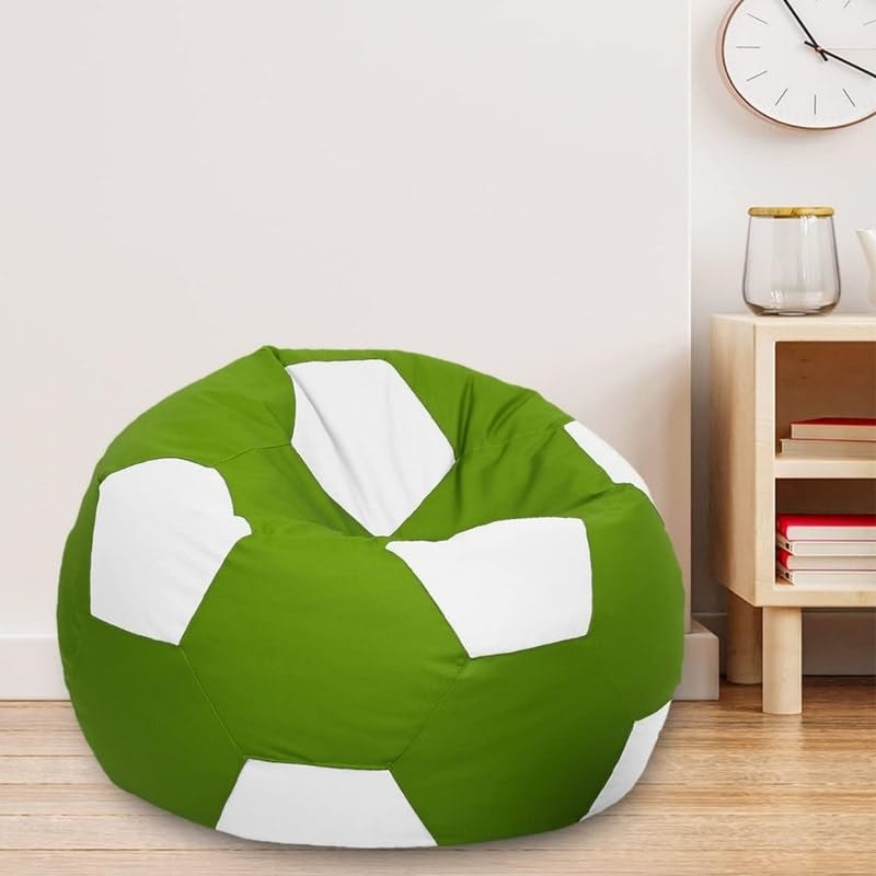 Soccer Bean Bag Cover (Filler Not Included) Green Contemporary