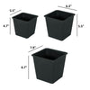 5" Square Nursery Plant Pot Garden Plastic Pots with Drainage (5-Pack)