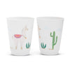 16-pack Reusable Party Cups Llama Cactus Plastic 9 Oz Cup For Kids