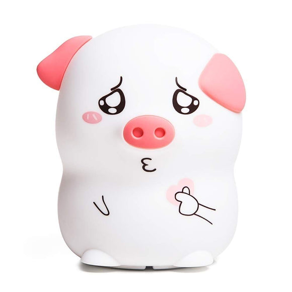 Silicone Tap Color Changing Animal Led Night Light Remote - Piggy 3.5 X 3.3 4.5