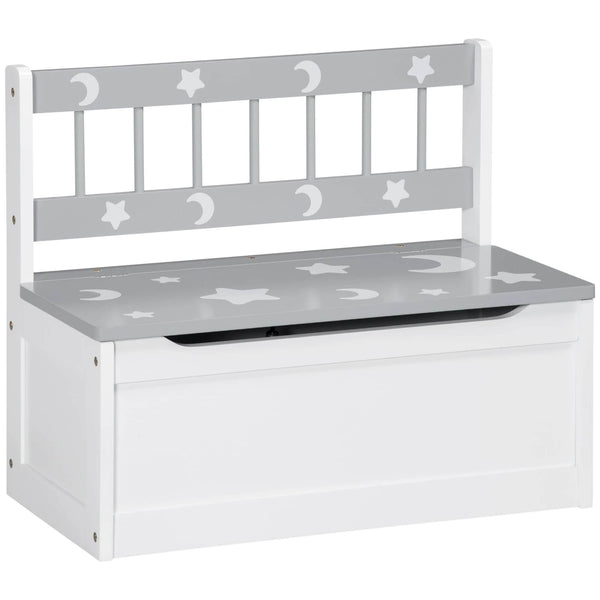 Kids Storage Bench Seat with for Toddler Playroom Furniture Grey Modern Contemporary Rectangular MDF Pine 1 Piece