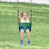 Toddler Swing Set Accessories High Back Full Bucket Seat Green