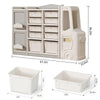 57.09 in Children's Toy Storage Cabinets Grey with 10 Drawers