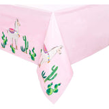 3-Pack Pink Plastic Tablecloth for Llama Birthday Rectangle