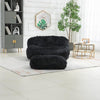 Comfort Lounger Footstool High Back Chair Fur Lazy Sofa Bean Bag Couch