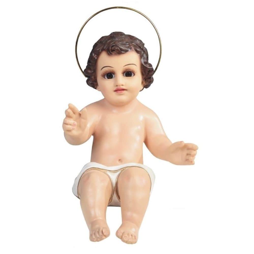 9" h Baby Jesus Statue Holy Figurine Religious Decoration Beige Polyresin