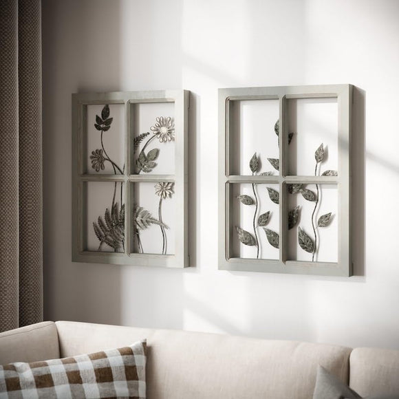 Square Modern Farmhouse Metal Wall Art 15.75