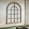 Modern Farmhouse Arched Window Metal Wall Art 27.5" h X 37.5" w 1" d Brown