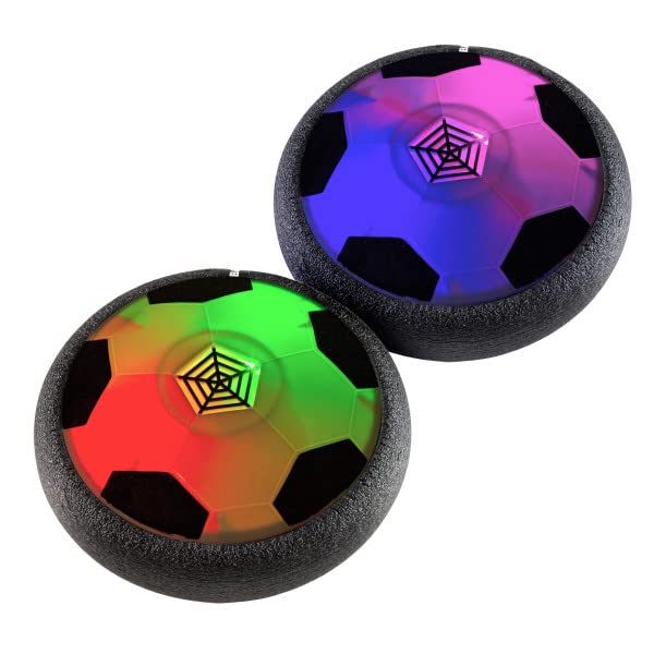 Trademark Games Hover Soccer Ball 2-Pack - Air Soccer Balls with LED Lights and Soft Bumpers for Safe Indoor Play - Kids Toys and Fun Gifts