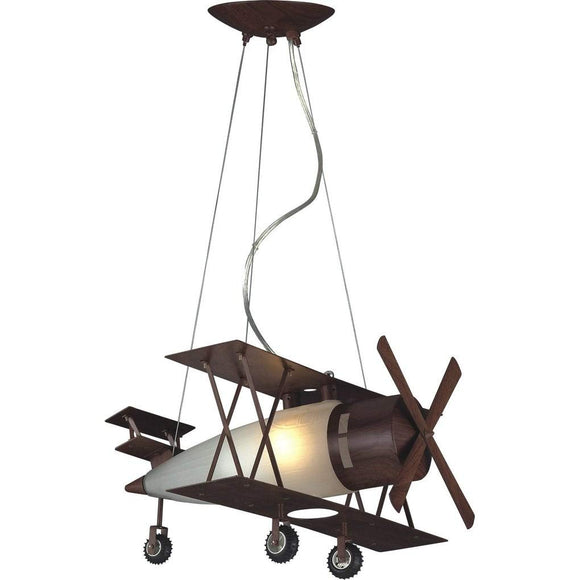 Brown Airplane Kid's Lighting Steel