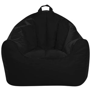 Posh Creations Bean Bag Chair Structured Seat for Kids, Teens and Adults, Comfy Bean Bag Chair for Gaming, Reading and Watching TV, Malibu Lounge Chair, Microsuede - Black